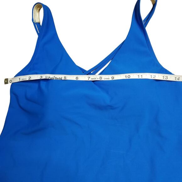 Unbranded Tankini Women's Royal Blue One Piece Pull On Size 8 - Picture 3 of 10